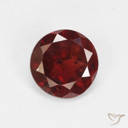 0.91ct 자연스러운 상그리아 레드 파이로프 석류석, 둥근, VS-SI