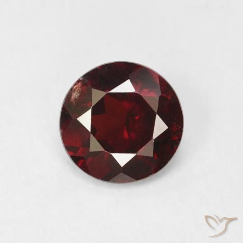 0.64ct 자연스러운 딥 레드 파이로프 석류석, 둥근, VS-SI