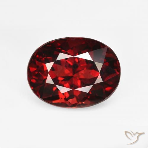 6.12ct 자연스러운 딥 블러드 레드 파이로프 석류석, 타원형, VVS