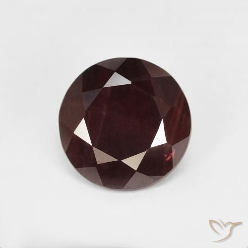 1.63ct 자연스러운 딥 레드 파이로프 석류석, 둥근, VS