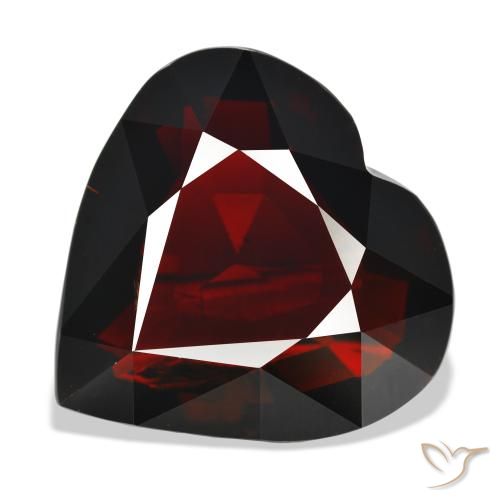 37.20ct 자연스러운 검붉은색 파이로프 석류석, 마음, IF