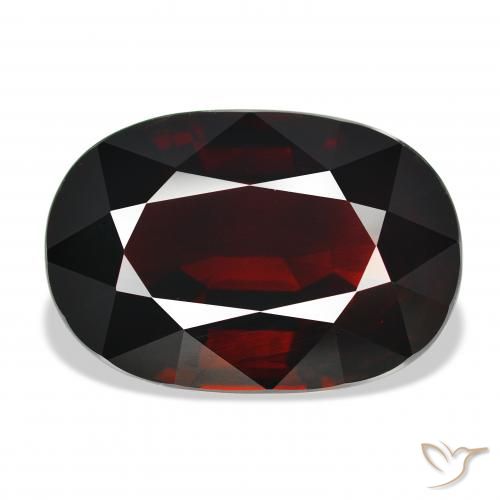 21.89ct 자연스러운 검붉은색 파이로프 석류석, 타원형, IF