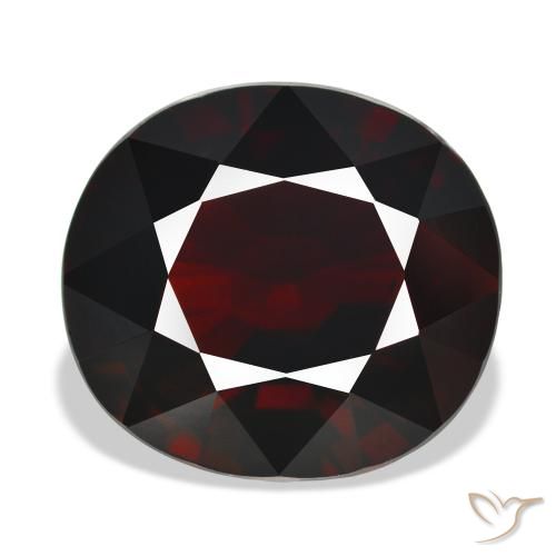 21.03ct 자연스러운 검붉은색 파이로프 석류석, 타원형, IF