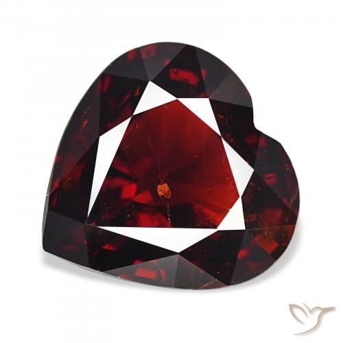 15.79ct 다크 레드 파이로프 석류석, 마음, VS