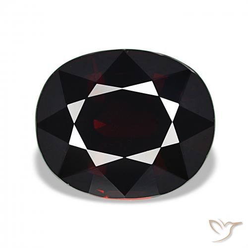 11.06ct 다크 레드 파이로프 석류석, 타원형, VVS