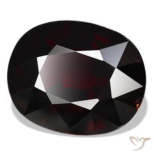 18.41캐럿 천연 검붉은색 파이로프 가넷, 쿠션 컷, 16.7×13.5 mm, VS