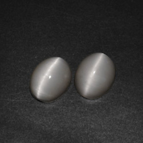 캐럿 천연 크림 Quartz Cat's Eye 보석, 투명한, 10.2×8.1 mm, 투명/반투명