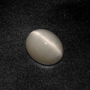 3.19캐럿 천연 스모크 Quartz Cat's Eye, 타원형 컷, 10×8.1 mm, 불투명체