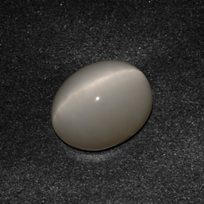 3.07캐럿 천연 스모크 Quartz Cat's Eye, 타원형 컷, 10×8.2 mm, 불투명체