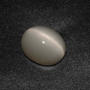 3.07캐럿 천연 스모크 Quartz Cat's Eye, 타원형 컷, 10×8.2 mm, 불투명체