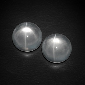 캐럿 천연 화이트 Quartz Cat's Eye 보석, 라운드 컷, 10.29 mm, 투명한