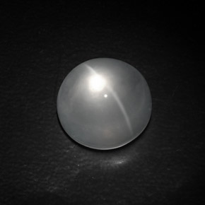 10.71캐럿 천연 화이트 Quartz Cat's Eye, 라운드 컷, 13.22 mm, 투명한