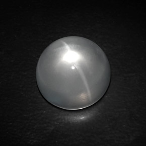 10.84캐럿 천연 화이트 Quartz Cat's Eye, 라운드 컷, 13.19 mm, 투명한