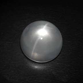 10.84캐럿 천연 화이트 Quartz Cat's Eye, 라운드 컷, 13.19 mm, 투명한