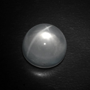 10.40캐럿 천연 화이트 Quartz Cat's Eye, 라운드 컷, 12.79 mm, 투명한