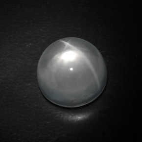10.40캐럿 천연 화이트 Quartz Cat's Eye, 라운드 컷, 12.79 mm, 투명한