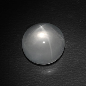 10.22캐럿 천연 화이트 Quartz Cat's Eye, 라운드 컷, 12.92 mm, 투명한