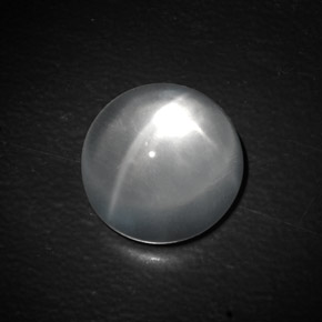 10.00캐럿 천연 화이트 Quartz Cat's Eye, 라운드 컷, 13.49 mm, 투명한