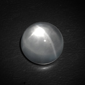 10.00캐럿 천연 화이트 Quartz Cat's Eye, 라운드 컷, 13.49 mm, 투명한