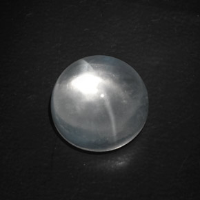 9.89캐럿 천연 화이트 Quartz Cat's Eye, 라운드 컷, 12.76 mm, 투명한
