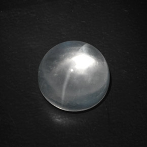 9.89캐럿 천연 화이트 Quartz Cat's Eye, 라운드 컷, 12.76 mm, 투명한