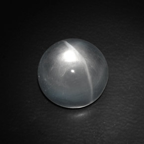9.06캐럿 천연 화이트 Quartz Cat's Eye, 라운드 컷, 12.97 mm, 투명한