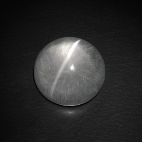 9.02캐럿 천연 화이트 Quartz Cat's Eye, 라운드 컷, 13.20 mm, 투명한