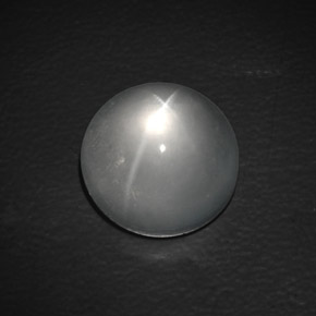9.90캐럿 천연 화이트 Quartz Cat's Eye, 라운드 컷, 13.00 mm, 투명한