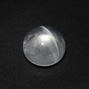 4.82캐럿 천연 화이트 Quartz Cat's Eye, 라운드 컷, 10.46 mm, 투명한