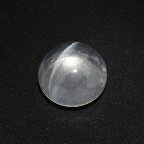 4.82캐럿 천연 화이트 Quartz Cat's Eye, 라운드 컷, 10.46 mm, 투명한