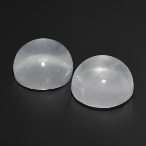 13.12캐럿 천연 화이트 Quartz Cat's Eye 보석, 라운드 컷, 11.24 mm, 투명한