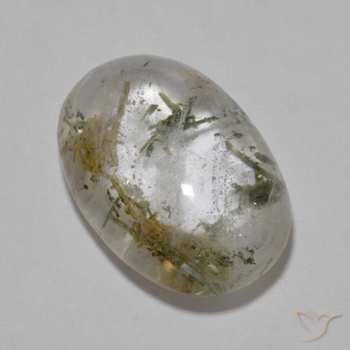 13.73ct 자연스러운 다색 헤덴베르가이트가 함유된 석영, 타원형, 투명한