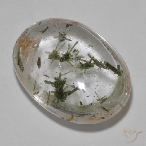 20.92ct 자연스러운 다색 헤덴베르가이트가 함유된 석영, 타원형, 투명한