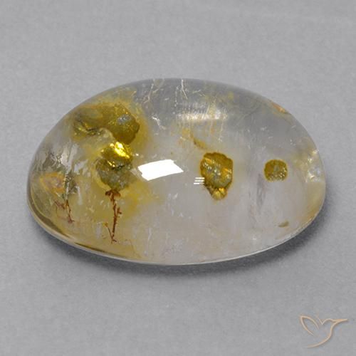 9.31캐럿 천연 멀티컬러 마카사이트 포함 쿼츠, 타원형 컷, 투명한