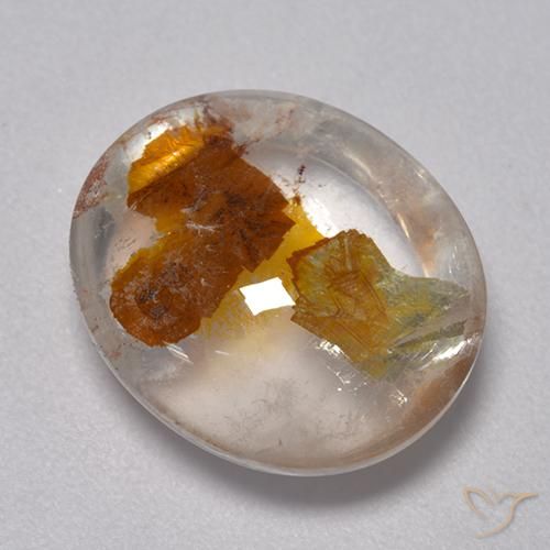 8.07ct 자연스러운 다색 마르카사이트가 함유된 석영, 타원형, 투명한