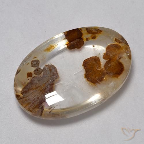 8.86ct 자연스러운 다색 마르카사이트가 함유된 석영, 타원형, 투명한