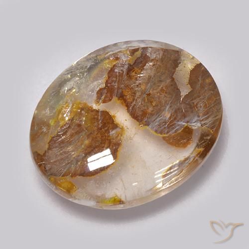 7.86ct 자연스러운 다색 마르카사이트가 함유된 석영, 타원형, 투명한