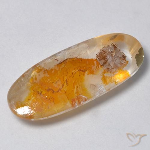 9.59ct 자연스러운 다색 마르카사이트가 함유된 석영, 타원형, 투명한