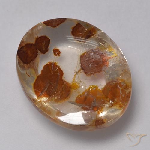 9.52ct 자연스러운 다색 마르카사이트가 함유된 석영, 타원형, 투명한