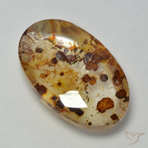 16.40ct 자연스러운 다색 마르카사이트가 함유된 석영, 타원형, 투명한