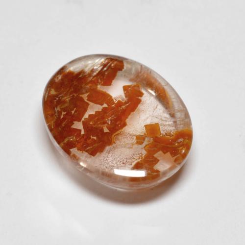 3.62캐럿 천연 멀티컬러 마카사이트 포함 쿼츠, 타원형 컷, 투명한