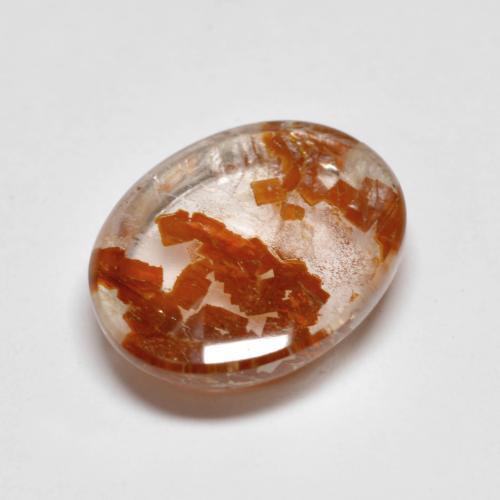 3.62캐럿 천연 멀티컬러 마카사이트 포함 쿼츠, 타원형 컷, 투명한