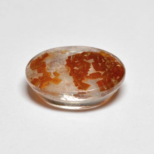 3.62캐럿 천연 멀티컬러 마카사이트 포함 쿼츠, 타원형 컷, 투명한