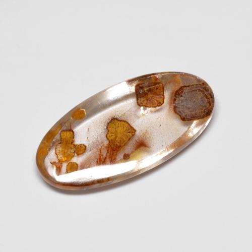 4.76캐럿 천연 멀티컬러 마카사이트 포함 쿼츠, 타원형 컷, 투명한