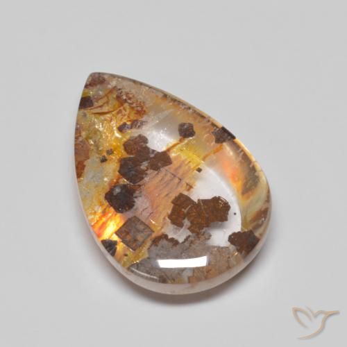 8.32ct 자연스러운 다색 마르카사이트가 함유된 석영, 배 모양, 투명한
