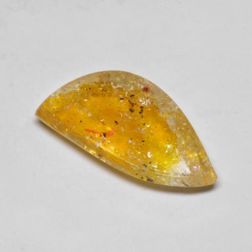 4.65캐럿 천연 멀티컬러 마카사이트 포함 쿼츠, 멋진 모양, 17.6×8.7 mm, 투명한
