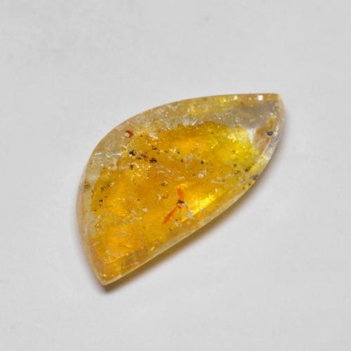 4.65캐럿 천연 멀티컬러 마카사이트 포함 쿼츠, 멋진 모양, 17.6×8.7 mm, 투명한