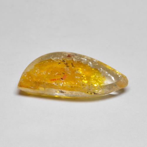 4.65캐럿 천연 멀티컬러 마카사이트 포함 쿼츠, 멋진 모양, 17.6×8.7 mm, 투명한
