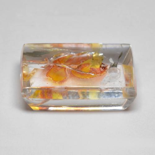 12.19캐럿 천연 다색 마르카사이트가 함유된 석영, 바게트, 투명한