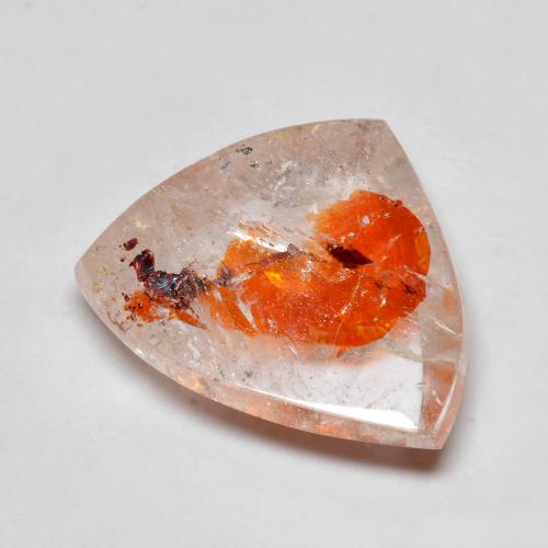 13.35캐럿 천연 멀티컬러 마카사이트 포함 쿼츠, 멋진 모양, 18.8×16.2 mm, 투명한